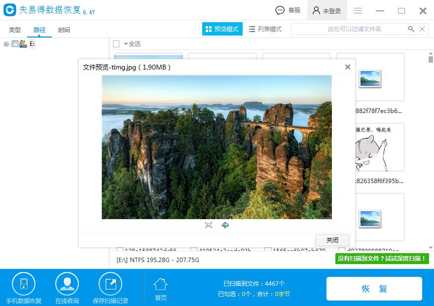 图4：预览想要恢复的文件